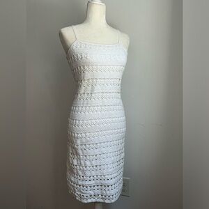 Vintage Crochet White Ralph Lauren Dress sz S